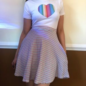 big bud press striped circle skirt with pockets